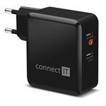 CONNECT IT QUICK CHARGE 3.0 nabjec adaptr 2x USB (3,4A), QC 3.0, ern