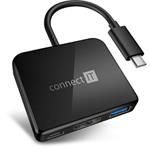 CONNECT IT USB-C hub, 3v1 (USB-C,USB-A,HDMI), extern, ERN