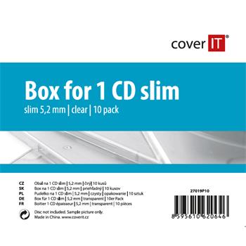 COVER IT 1 CD 5,2mm slim box + tray ir 10ks/bal