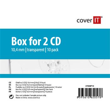 COVER IT 2 CD 10mm jewel box + tray ir 10ks/bal
