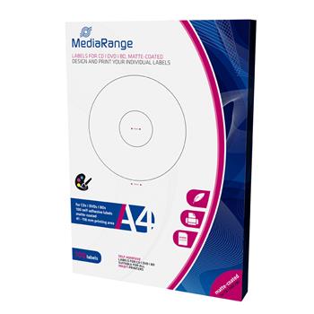 MEDIARANGE CD/DVD/Blu-ray etikety 41mm - 118mm 50 list(100 etiket)/BAL