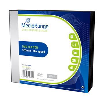 MEDIARANGE DVD-R 4,7GB 16x slimcase 5ks