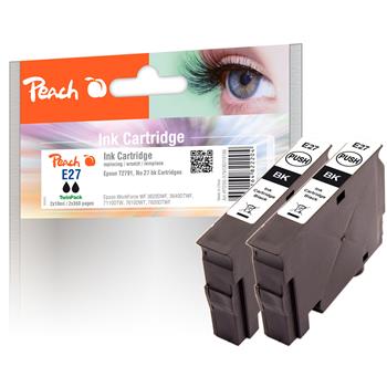 Peach inkoustov npl Epson T2701,No27bk TwinPack ern standard