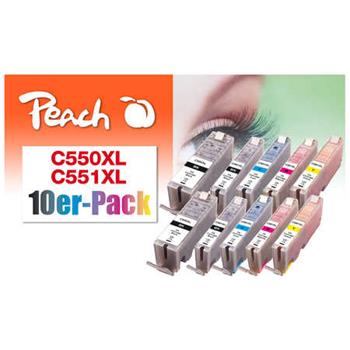 Peach inkoustov npl Multipack, kompatibiln s Canon PGI-550 XL, CLI-551 XL