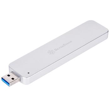 SilverStone MS09B Extern box M.2 SATA SSD/USB 3.1, stbrn