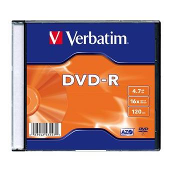 VERBATIM DVD-R 4,7GB 16x slim 1ks