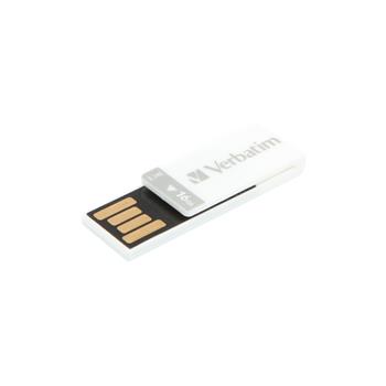 VERBATIM flashdisk 16GB USB 2.0 Clip-it White