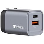 VERBATIM GNC-35 GaN nabjeka 35W - 1x USB-C PD 35W / 1x USB-A QC 3.0