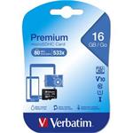 VERBATIM Premium microSDHC 16GB UHS-I V10 U1 (bez adaptru)