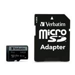 VERBATIM Pro microSDXC 64GB UHS-I V30 U3 + SD adaptr