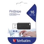 VERBATIM Store 'n' Go PinStripe 16GB USB 2.0 ern