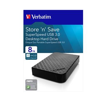 Verbatim Store 'n' Save 3,5" GEN2 8TB USB 3.0 ern
