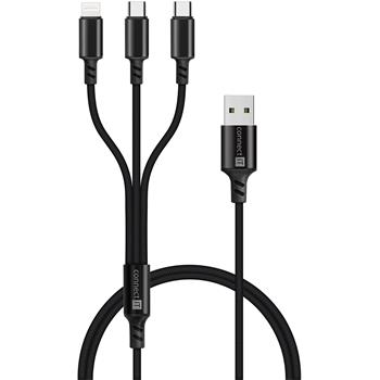 CONNECT IT Wirez 3in1 2x USB-C & 1x Lightning, 12 W, 1,2 m, ERN