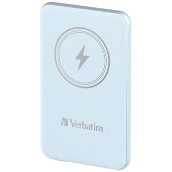 VERBATIM Charge n Go Magnetic Wireless Power Bank 5000 Blue