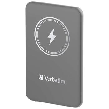 VERBATIM Charge n Go Magnetic Wireless Power Bank 5000 Grey